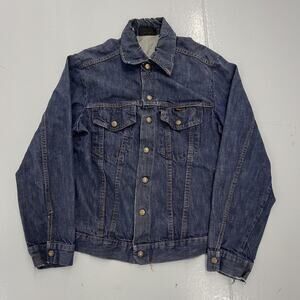 Vintage 70s Twister Dark Wash Western Snap Denim Jacket